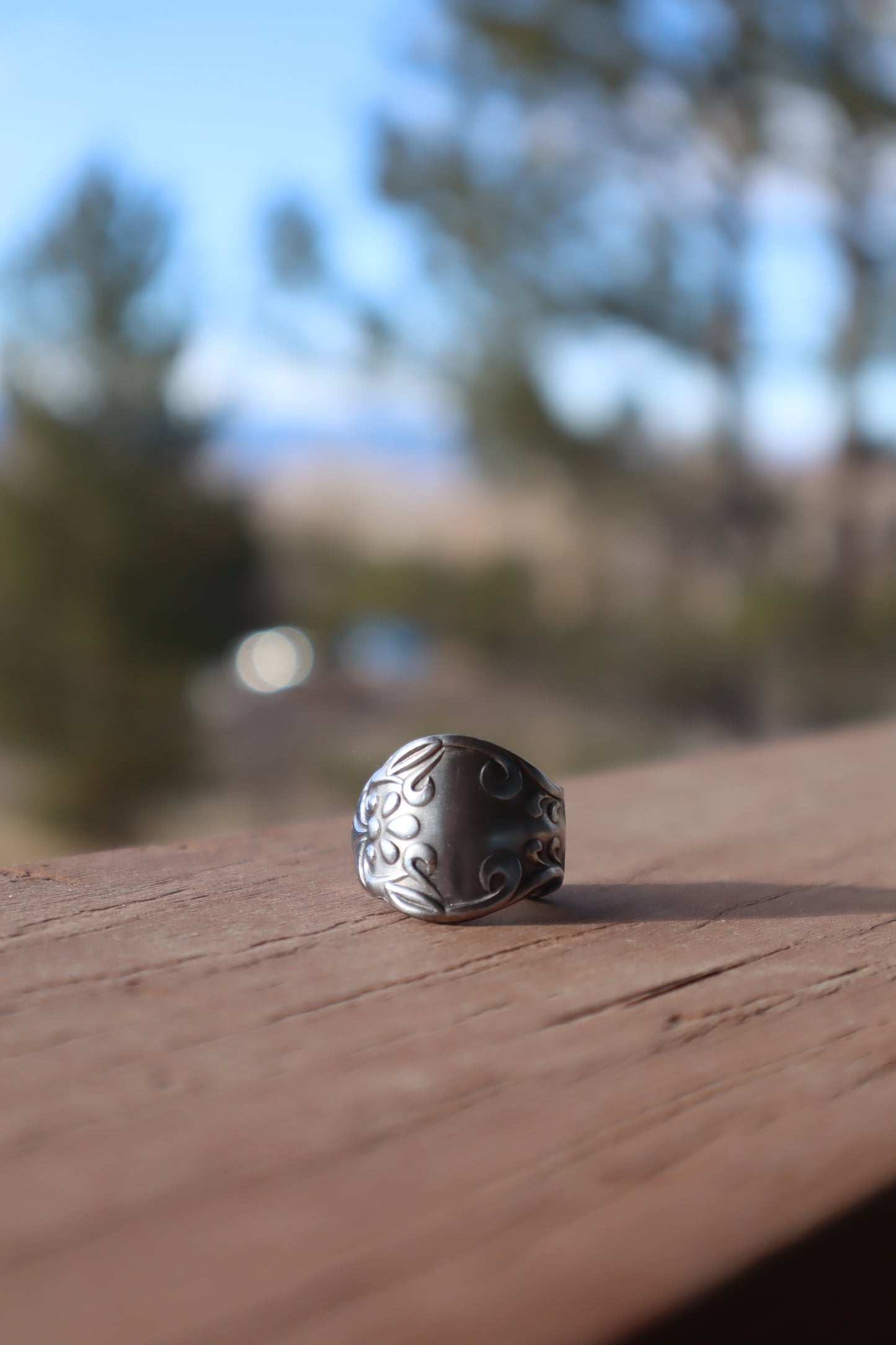 wave stainless steel spoon ring