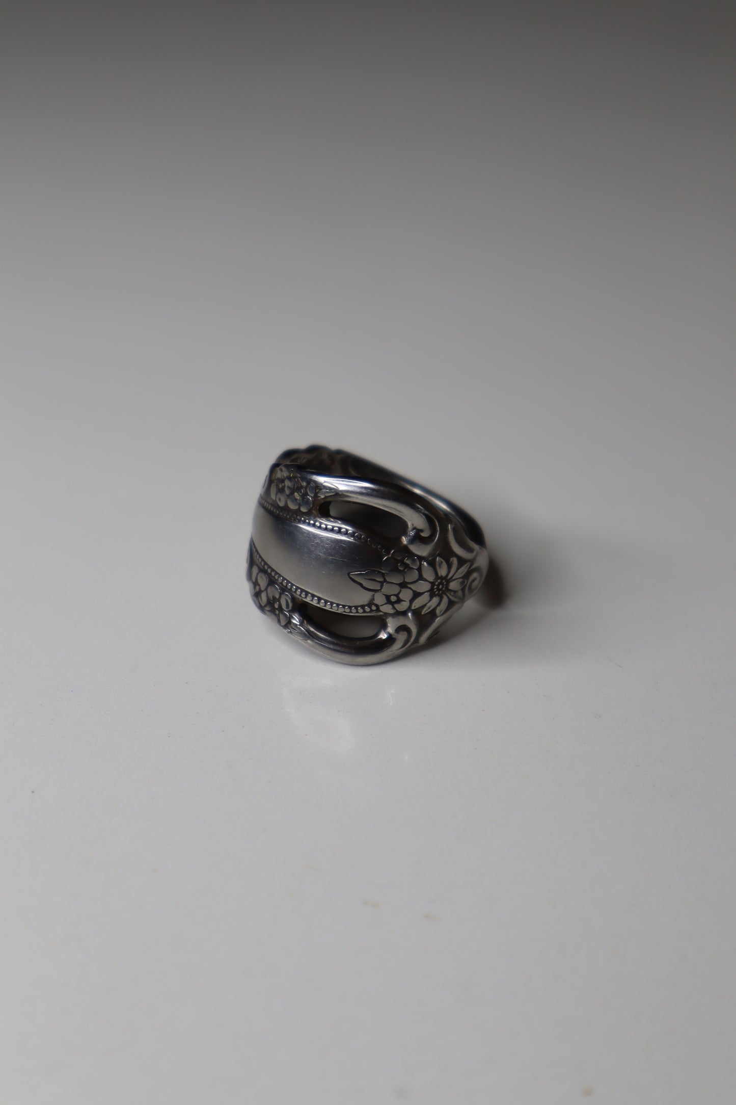 sunflower hole stainless steel spoon ring