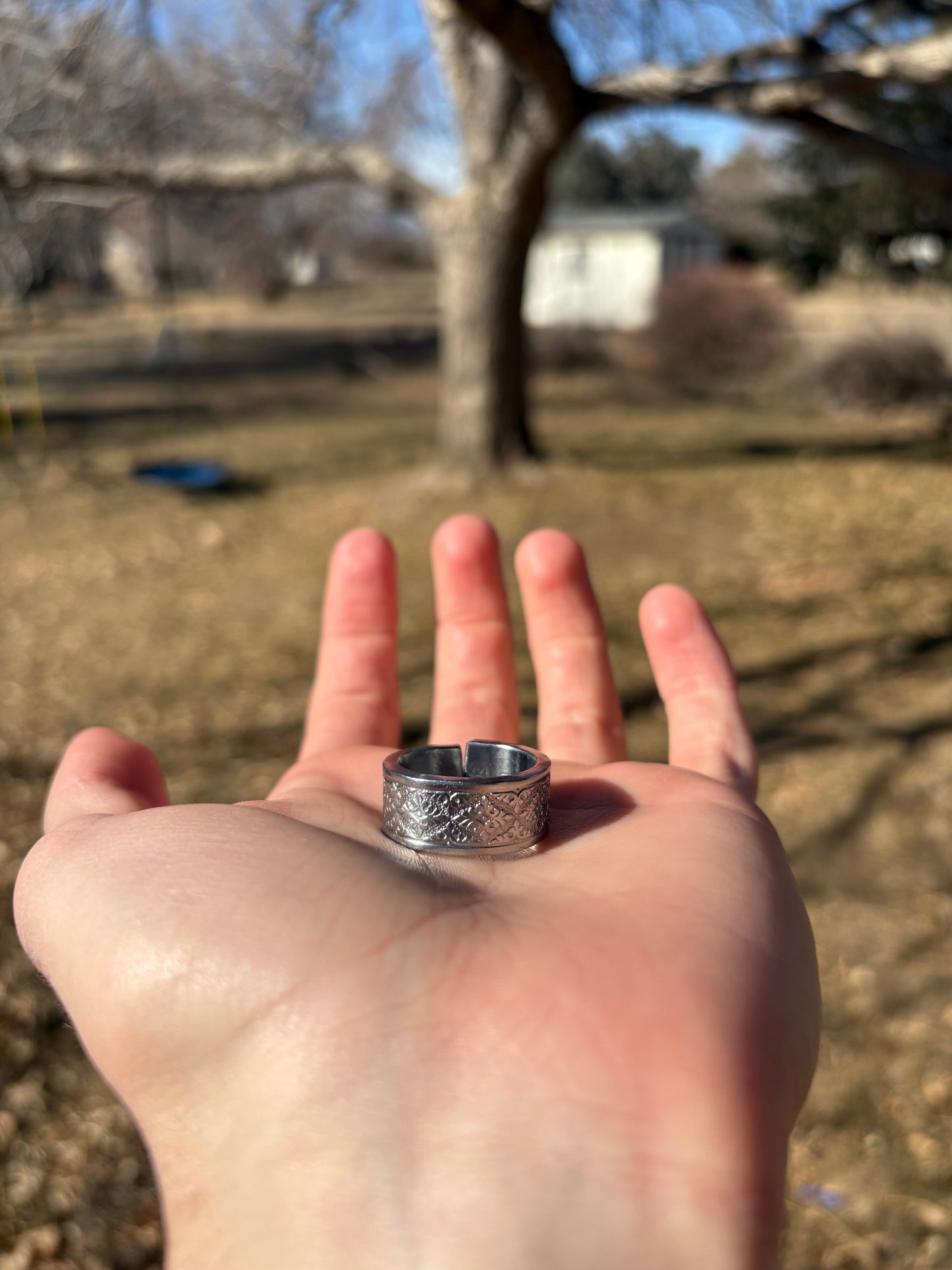 “Verdant” Stainless Steel Spoon Ring